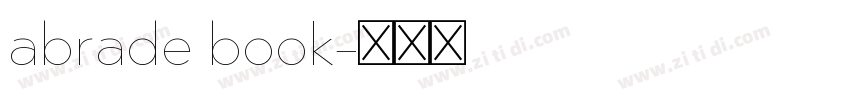 abrade book字体转换